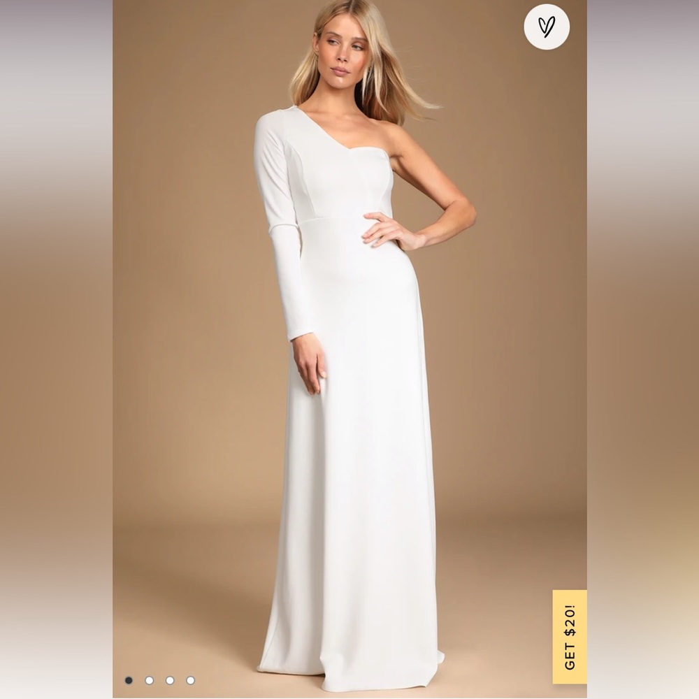 Brand new with tags attached! White off the shoulder Lulus dress
